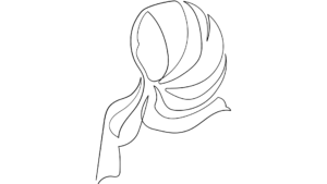 Hijab line art illustration