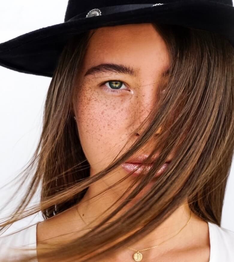 Pakistani woman in hijab looking at the camera